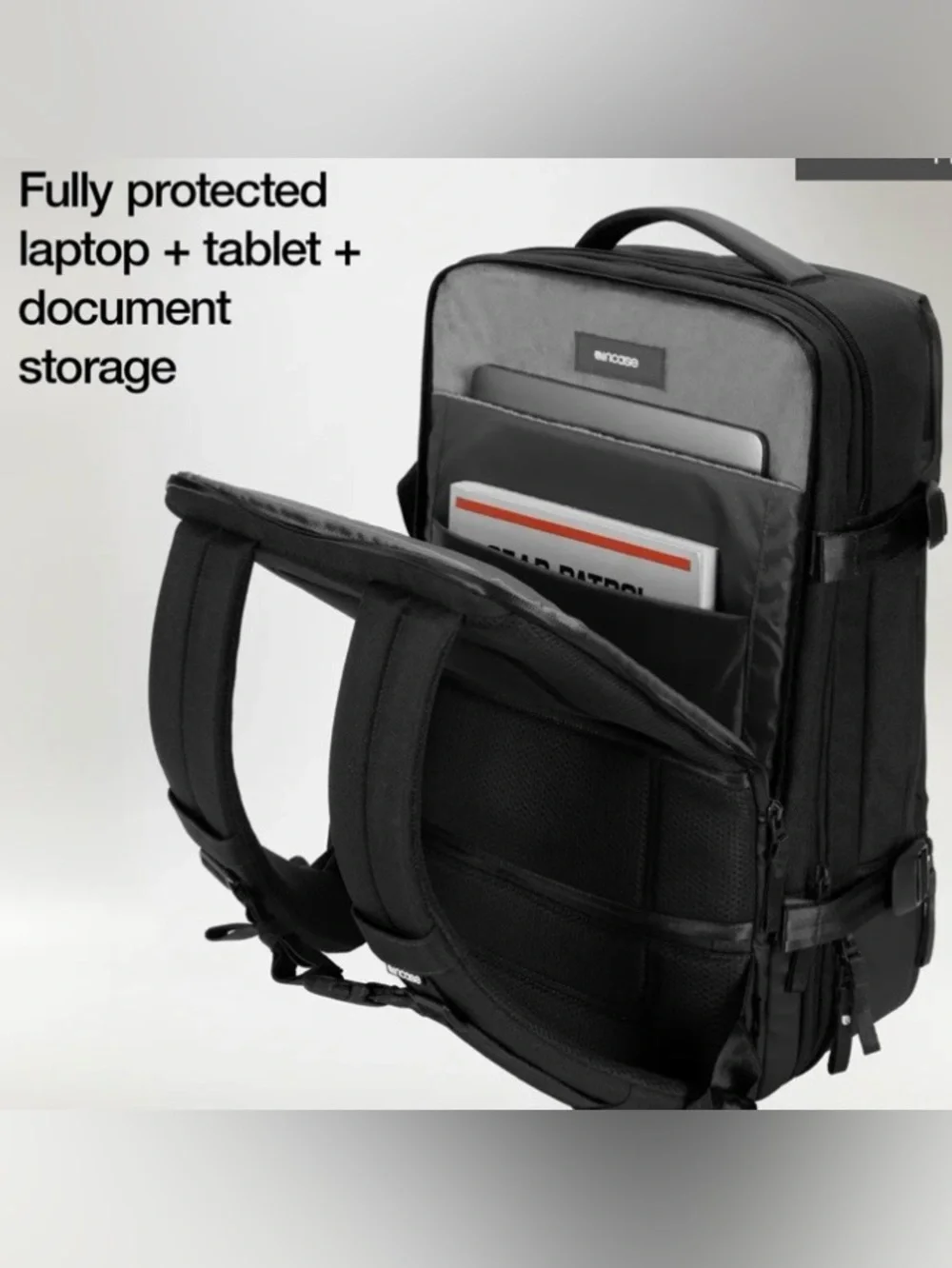 Incase A.R.C. Travel Pack - 21 to 38L Black NWT $249